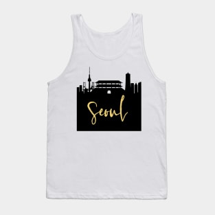 SEOUL SOUTH KOREA DESIGNER SILHOUETTE SKYLINE ART Tank Top